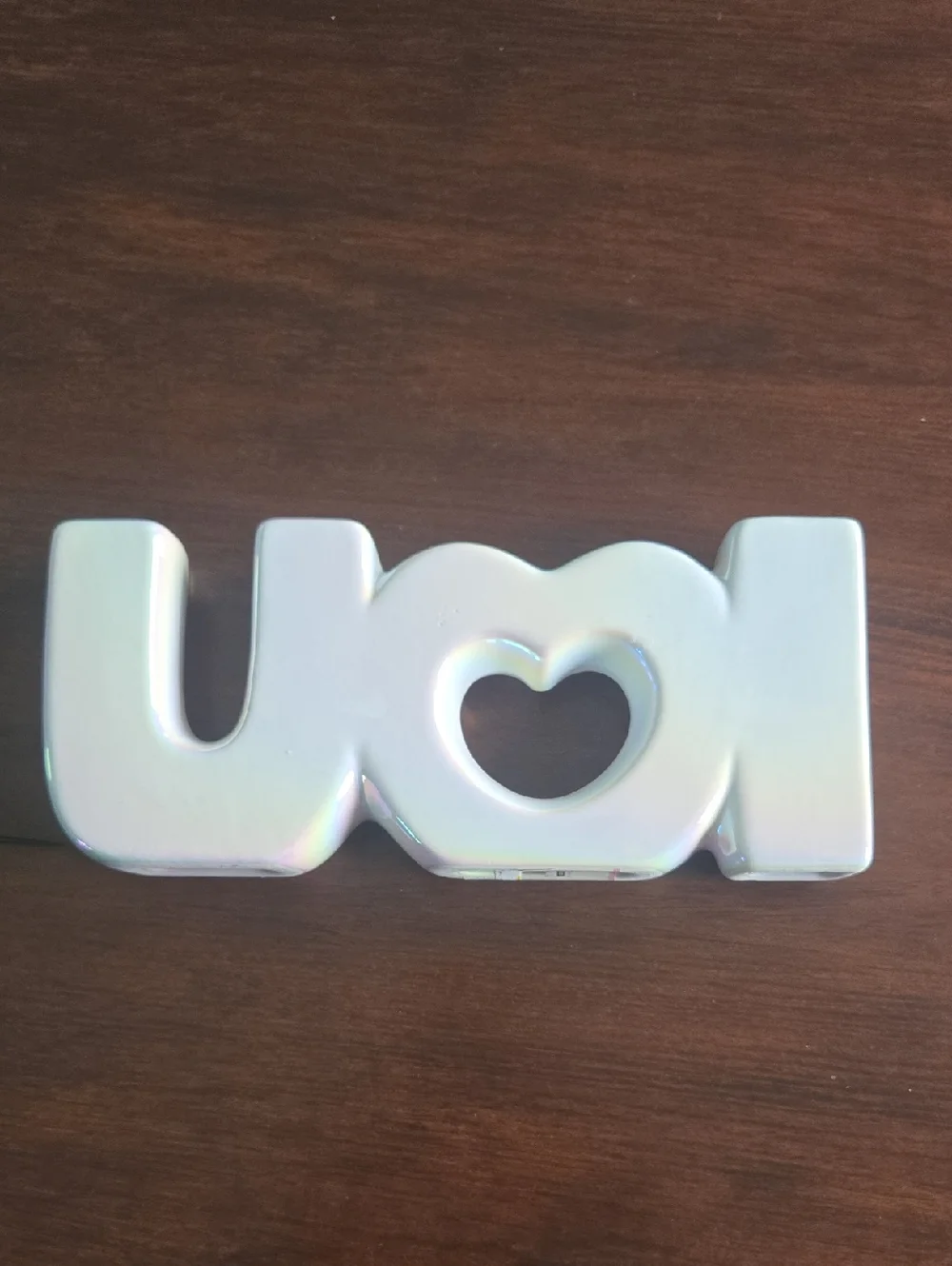I♡U Iridescent Ceramic Vase